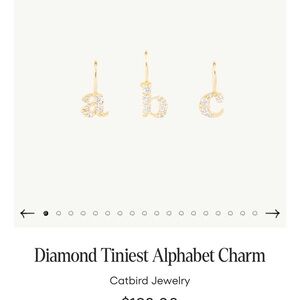 Catbird Gold Pavé Diamond Alphabet Charm